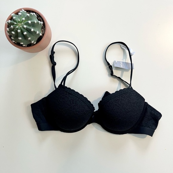 aerie Other - NWT Aerie Demi Hannah Black Lace Bra - 36B